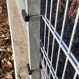 Gard cu stalp rectangular zincat