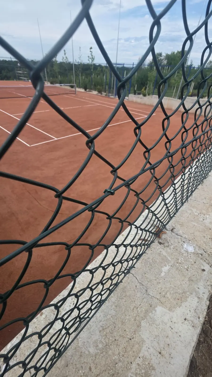 Gard Teren Tenis cu Plasa Impletita