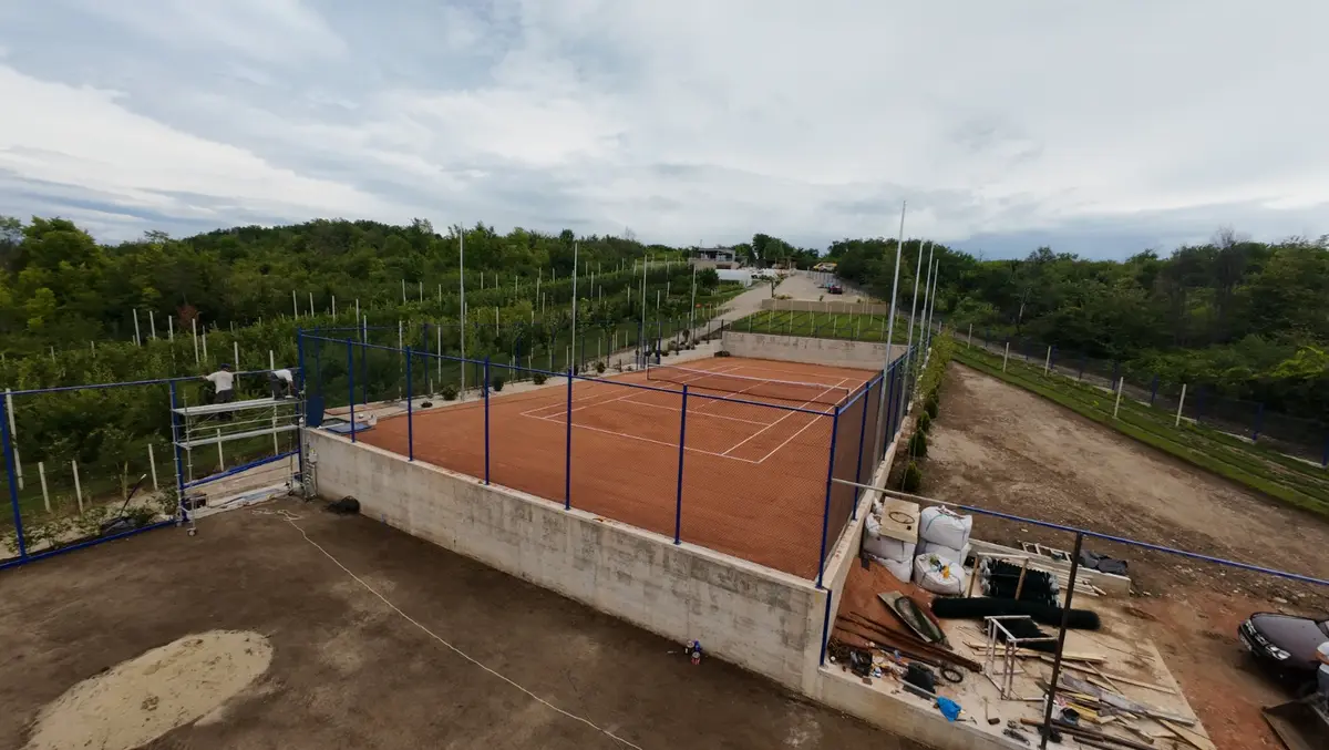Gard Teren Tenis cu Plasa Impletita