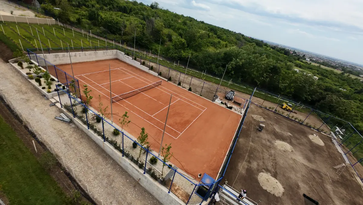 Gard Teren Tenis cu Plasa Impletita