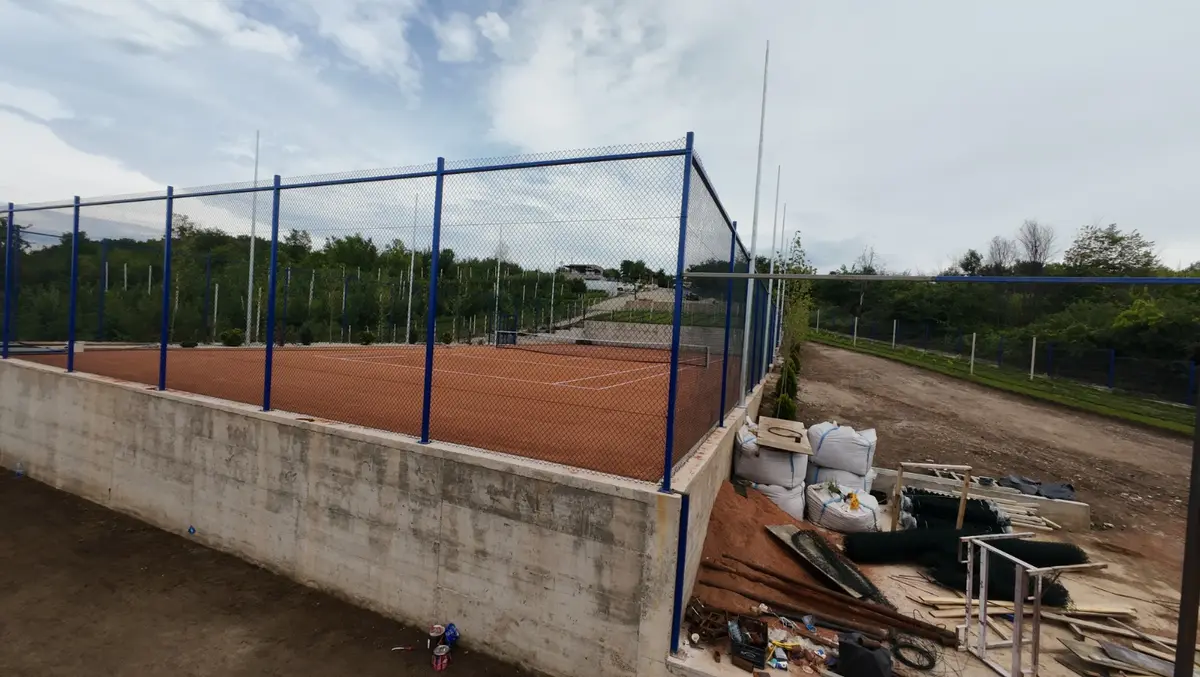 Gard Teren Tenis cu Plasa Impletita