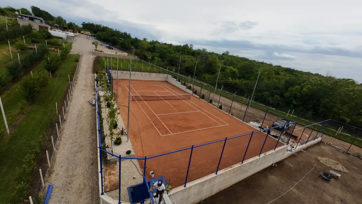 Gard Teren Tenis cu Plasa Impletita