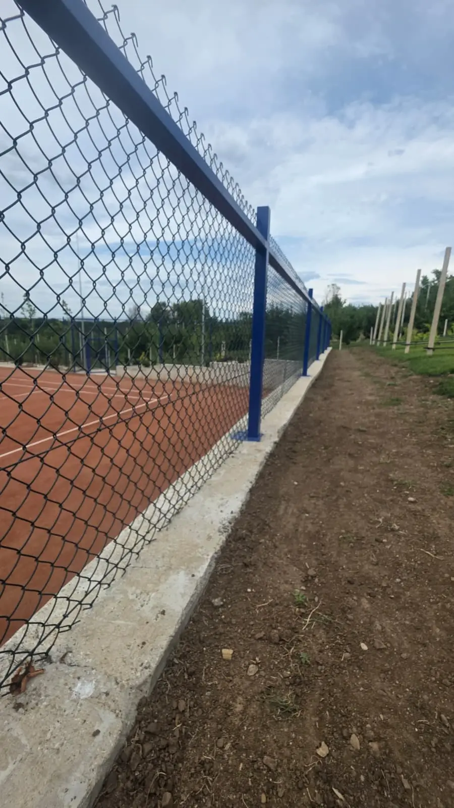 Gard Teren Tenis cu Plasa Impletita