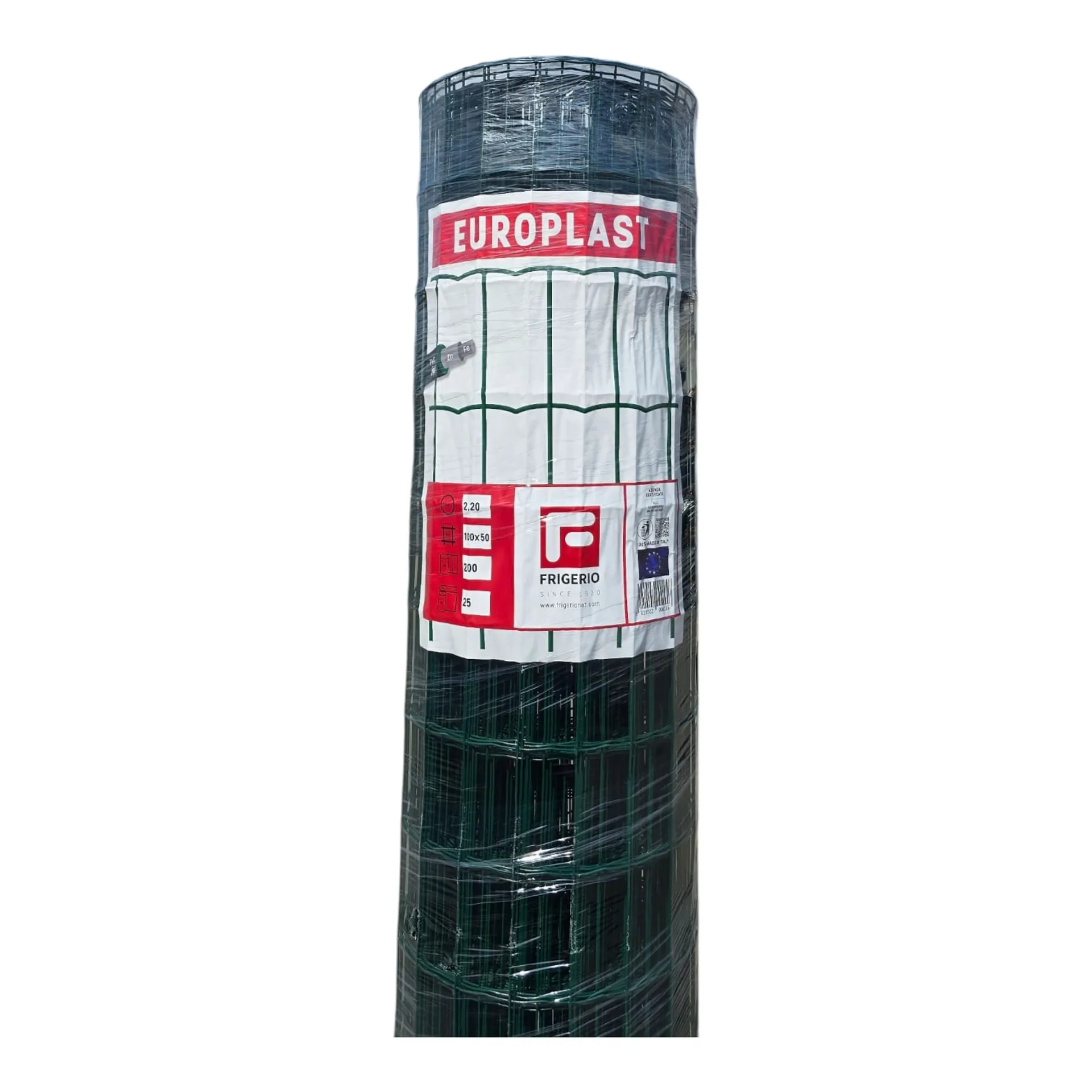 Europlast 1.2 m - Plasa sudata Zn + PVC Rola 25 m. Sistemul de plasa sudata zincata Europlast este o plasa de gard cu fire zincate, sudate acoperite cu PVC. Europlast imbina designul elegant cu rezistenta firului galvanizat, sudura rezistenta la fiecare intersectie si acoperit cu un strat de plastic de mare aderenta. Astfel se poate ridica un gard ce se poate folosi la imprejmuirea gradinilior, caselor, dar si a zonelor mai mari cum ar fi parcurile , fabricile si zonele rezidentiale.
