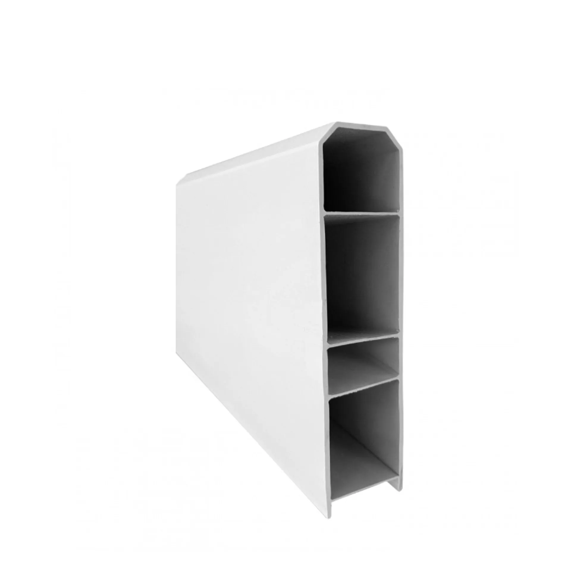 Soclu prefabricat PVC neted 2450/200/50 mm. Soclu prefabricat din PVC cu suprafață netedă 2450x200x50 mm, soluție modernă și durabilă care înlocuiește fundația tradițională din beton pentru sisteme de împrejmuire, oferind instalare rapidă și aspect uniform. 