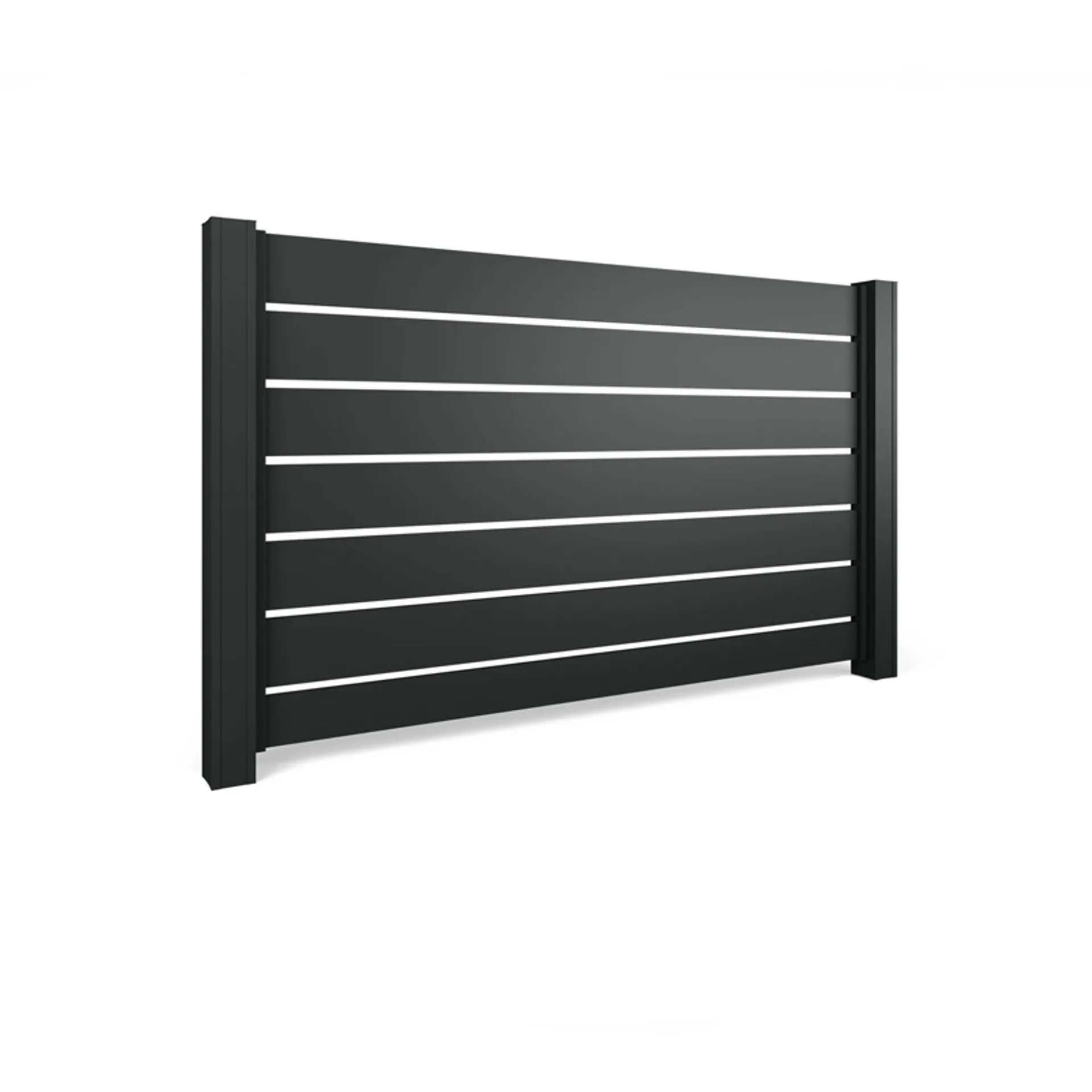 Panou Rezidential Aluminiu AL.100. Panou de gard din aluminiu cu aspect modern. Confectionat dintr-un material premium, acest gard este menit sa isi pastreze aspectul impecabil pentru o lunga durata de timp. Alege acum o imprejmuire completa din aluminiu!